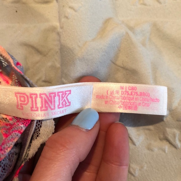 Pink Bralette w/ padding - Picture 2 of 3